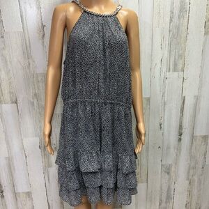 Michael Michael Kors Chain Halter Neck Animal Print Dress